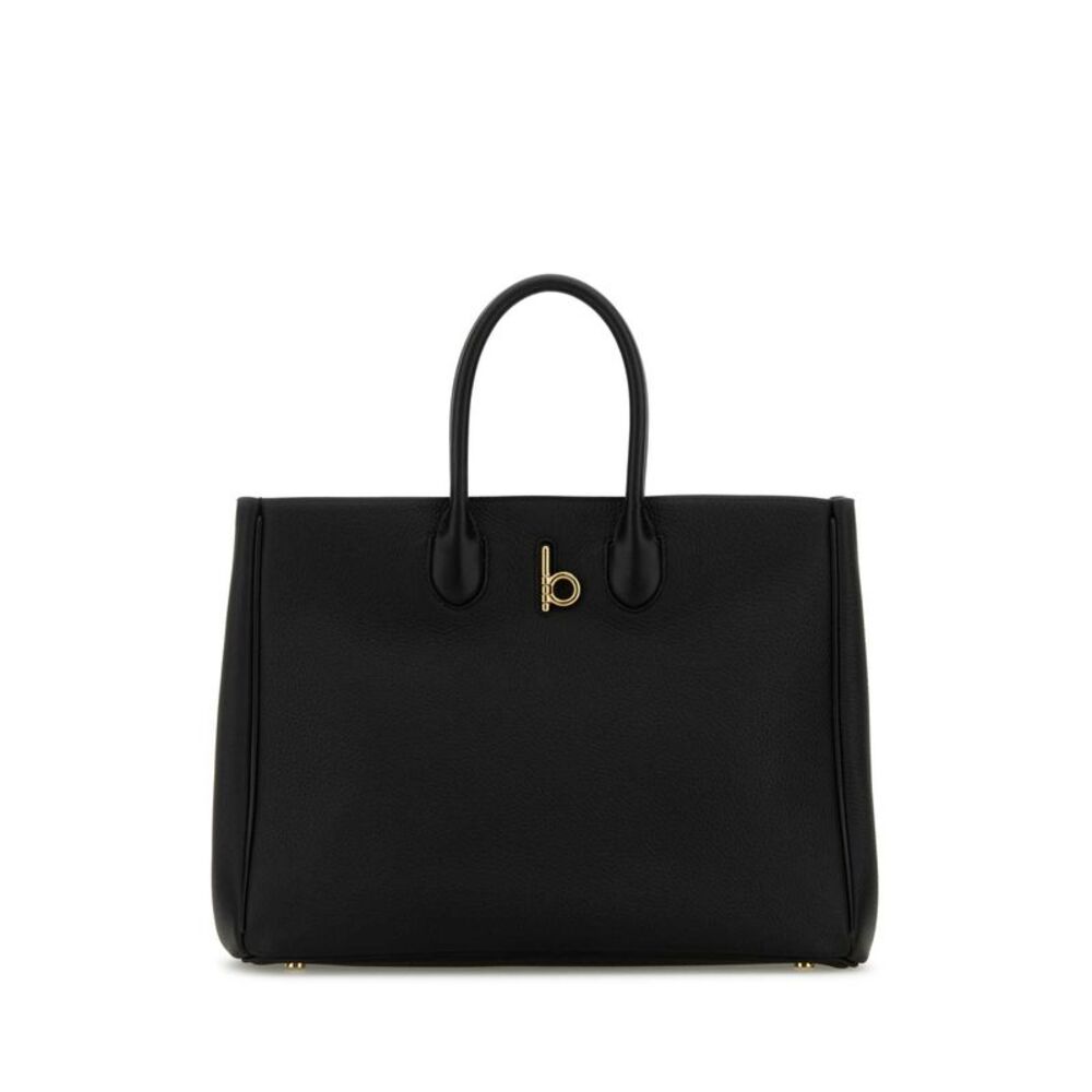 Burberry Women Black Leather Medium Rocking Horse Handbag